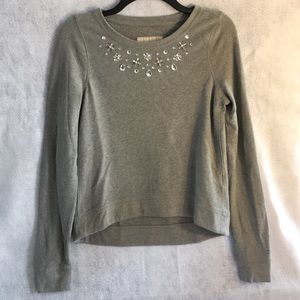 Hollister Lightweight Gray Crew Neck Sweatshirt